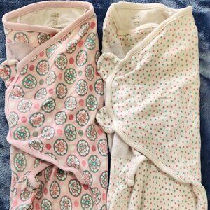 2-Sleeper Swaddle Me Wraps Infant Girls Size Large
